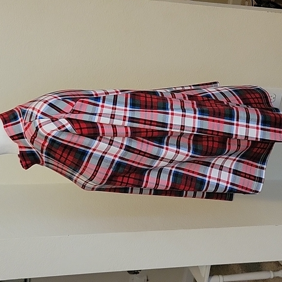 LANDS' END RED PLAID PULLOVER.....LARGE - Picture 5 of 10
